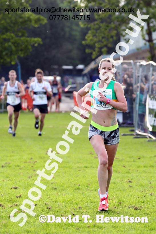 Danielle Hodgkinson (Wallsend) finishing the 2014 Blaydon Races. Photo: David T. Hewitson/Sports for All Pics
